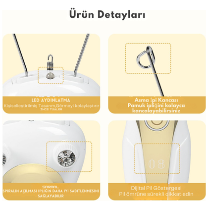 Yüz İpi Epilasyon Cihazı – Otomatik Yüz Tüyü Alma Makinesi, Ağrısız ve Hassas Epilasyon (USB Şarjlı)
